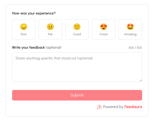 Tools to collect instant customer feedback with emojis and analyze on Feedaura dashboard