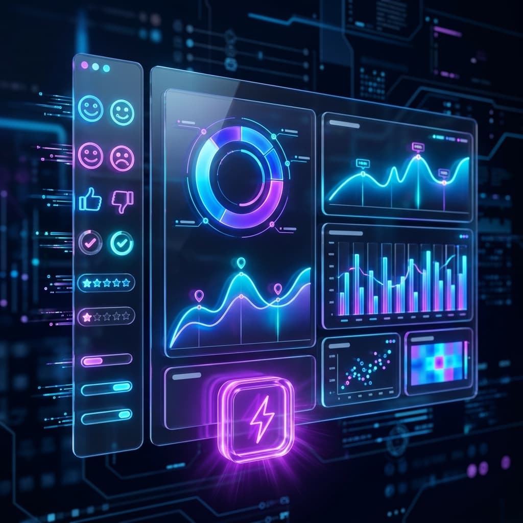 Premium dashboard showing real-time survey analytics and fast action insights